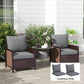 4-Piece Seat Cushion Pillows Replacement, Patio Chair Cushions Set with Back for Indoor Outdoor, Grey