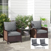 4-Piece Seat Cushion Pillows Replacement, Patio Chair Cushions Set with Back for Indoor Outdoor, Grey