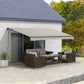 13' x 10' Retractable Awning, UV 30+ Resistant Sunshade Shelter with Adjustable Angle from 45-85°, Light Grey