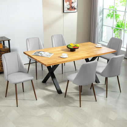 Velvet Dining Chairs Set of 6 - Grey