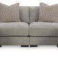 Aslan Court - Sectional With Ottoman Set