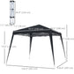 8' x 8' Pop Up Canopy, Outdoor Foldable Tent, Portable Canopy Tent with Carrying Bag for Camping, Party, Picnic, Black