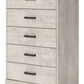 Shawburn - Whitewash - Five Drawer Chest