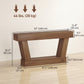 63 Inch Vintage Console Table, Narrow Entryway Table with Open Shelf for Living Room, Dark Brown