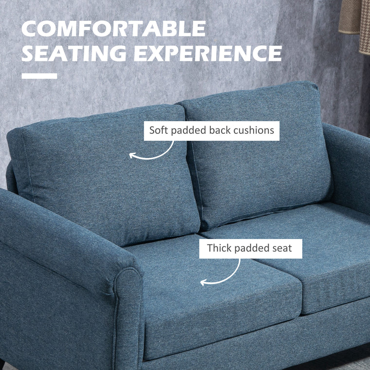 Vintage Chenille Loveseat with Rolled Arms