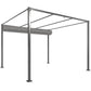 10' x 10' Outdoor Gazebo, Retractable Pergola Canopy with Magnetic Fixture, UPF30+ Metal Pergola Kit, Grey