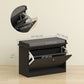 Shoe Storage with Seat, Upholstered Hallway Bench, Shoe Bench with Flip Drawer, Adjustable Shelf for 4-6 Pairs of Shoes