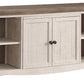 Havalance - Brown / Beige - Extra Large TV Stand - 2 Doors