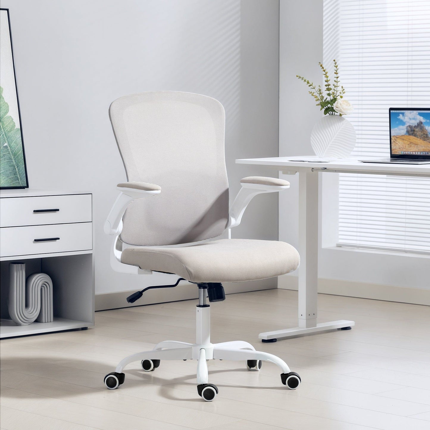 Ergonomic Mesh Office Chair with 4D Lumbar Support - Grey
