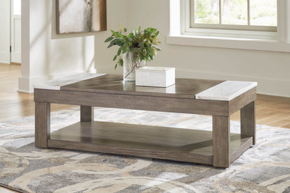 Loyaska - Grayish Brown / White - Lift Top Cocktail Table - Forward Furniture
