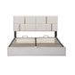 Queen Size Bedroom Set with Storage Ottoman, Upholstered Fabric, Hydraulic Platform Bed for Living Room, 85" L x 64.5" W x 41" H, Beige