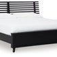 Danziar - King Slat Panel Bed - Black