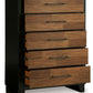 Kraeburn - Brown / Black - Five Drawer Chest