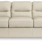 Treasure Trove - Almond - Sofa - Leather Match