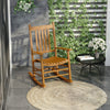 Wooden Porch Rocking Chair Outdoor Patio Rocker Garden Single Leisure Reclining Seat Armchair Natural