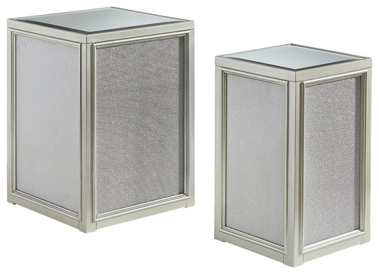 Traleena - Silver Finish - Nesting End Tables (Set of 2)