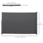 118" x 71" Outdoor Folding Privacy Screen Retractable Side Awning Patio with Resistance to UV Rays and Wind Grey