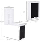 Wall-Mounted Fold-Out Desk - White and Black