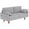 3-Seater Velvet Sofa with Spring Cushions - Grey