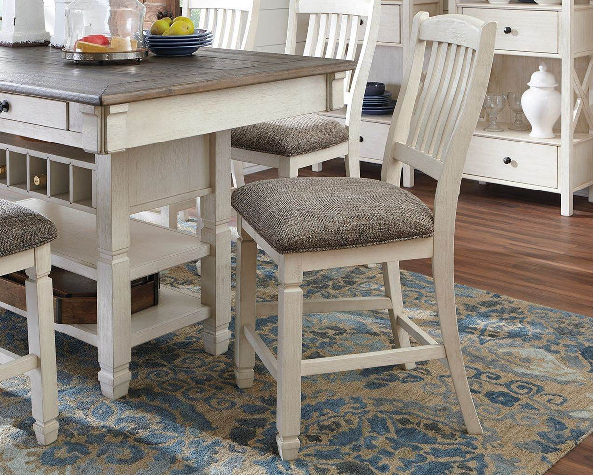 Bolanburg - Beige - Upholstered Barstool (Set of 2) - Forward Furniture