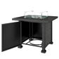 32" Propane Fire Pit Table with Wind Guard and Lid