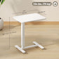 Pneumatic Standing Desk Adjustable Height, Mobile Stand Up Desk with Wheels, 43 Inch Portable Rolling Table, White