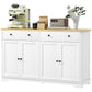 Sideboard Buffet Cabinet with Drawers - White