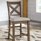 Moriville - Beige - Upholstered Barstool (Set of 2)