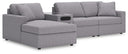 4 Pc. Sectional With Laf Corner Chaise And Audio Console