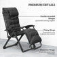 Folding Garden Chairs Set of 2, Reclining Zero Gravity Chair, Sun Lounger with Cushion and Headrest, Khaki