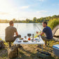 Folding Picnic Table Heavy Duty Camping Table 34" x 34", Indoor Outdoor Use for Picnic, Beach, BBQ, White