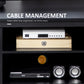 TV Stand for TVs up to 55 Inches, TV Cabinet with Adjustable Shelves and Cable Holes, TV Bench for Living Room, Black