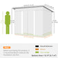 9' x 6.5' Outdoor Metal Garden Shed Utility Tool Storage Steel Backyard House, Dark Grey