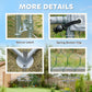 Metal Chicken Coop, 9.8 x 11.2 FT Walk-in Chicken Run with Cover, Lockable Door, Outdoor Poultry Cage for 10-15 Chickens