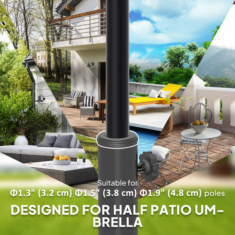 20 lbs Black Resin Half Parasol Base