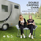 Double Camping Chair, Oversized Camping Loveseat for Adults, Heavy Duty Folding Camp Chair, Support 529 lbs