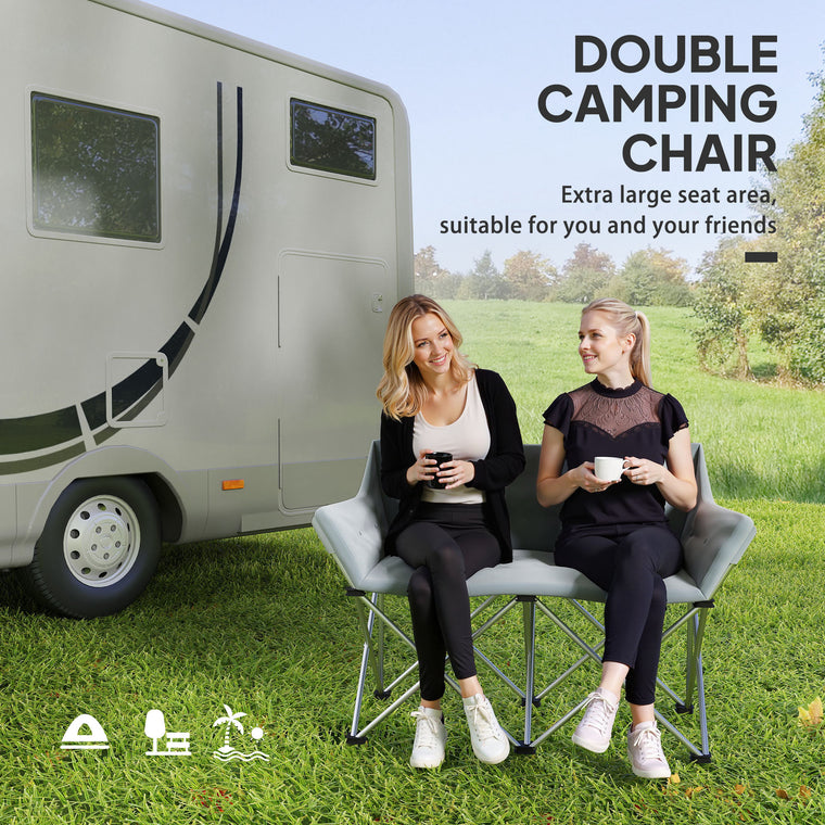 Oversized Double Camping Loveseat Chair, Heavy Duty