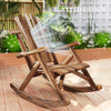 Carbonized Wood Adirondack Rocker with Slatted Seat
