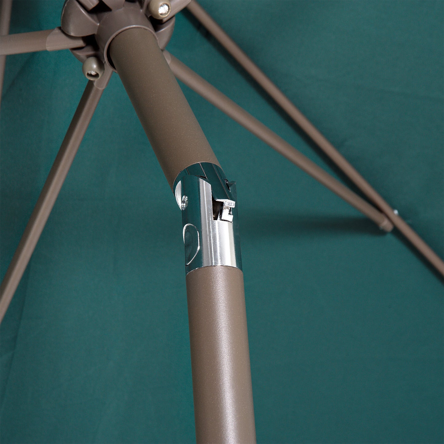 6.5x10ft Rectangle Aluminum Tilt Patio Umbrella Garden Market Parasol Outdoor Sunshade Canopy with Crank(Green)