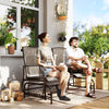 Flaxen Glider Rocking Chair Loveseat Bench