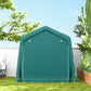 Garden Storage Tent, Patio Storage Shelter w/ Metal Frame and Double Zipper Doors, Green