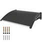 Window Awning Door Canopy, 29.9" x 39.4" Polycarbonate Cover, Front Door Patio Canopy with Solid Panel, Transparent