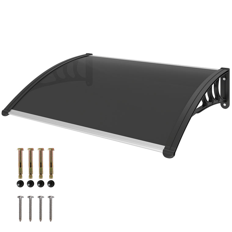 29.9" x 39.4" Transparent Polycarbonate Door Awning Canopy