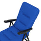 Folding Outdoor Lounge Chair with Cushion, Adjustable Backrest, Reclining Patio Garden Chair with Footrest, Wine Red