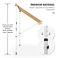 10x5ft Manual Retractable Awning, Patio Sun Shade Canopy Shelter with 5.6-9.2ft Support Pole, Water Resistant UV Protector, for Window, Door, Porch, Deck, Yellow