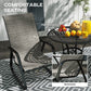 Set of 2 Patio Rocking Chairs, Outdoor Rocking Chairs with High Backrest, Armrests for Backyard, Garden, Light Brown
