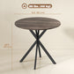 31.5" Industrial Round Dining Table - Distressed Dark Brown