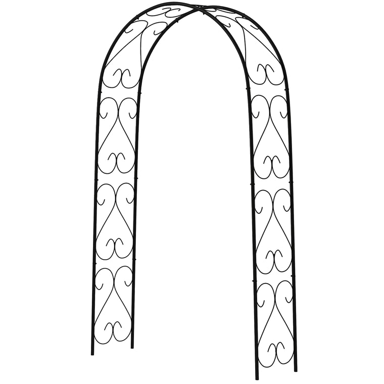 7.5' Steel Garden Arch with Climbing Trellis