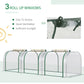 10' x 3' x 2.5' Portable Mini Tunnel Greenhouse with 3 Zipped Doors, Easy Assembly, Clear