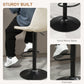 Counter Height Bar Stools Set of 2, Adjustable Height Bar Chairs with Swivel Seat, Leathaire Upholstery